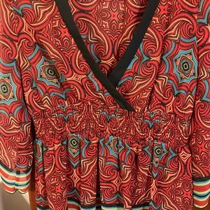 Pop art look blouse with shell